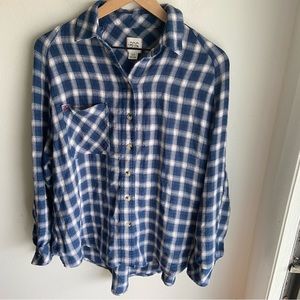 Urban Outfitters BDG blue white plaid button down shirt - size S